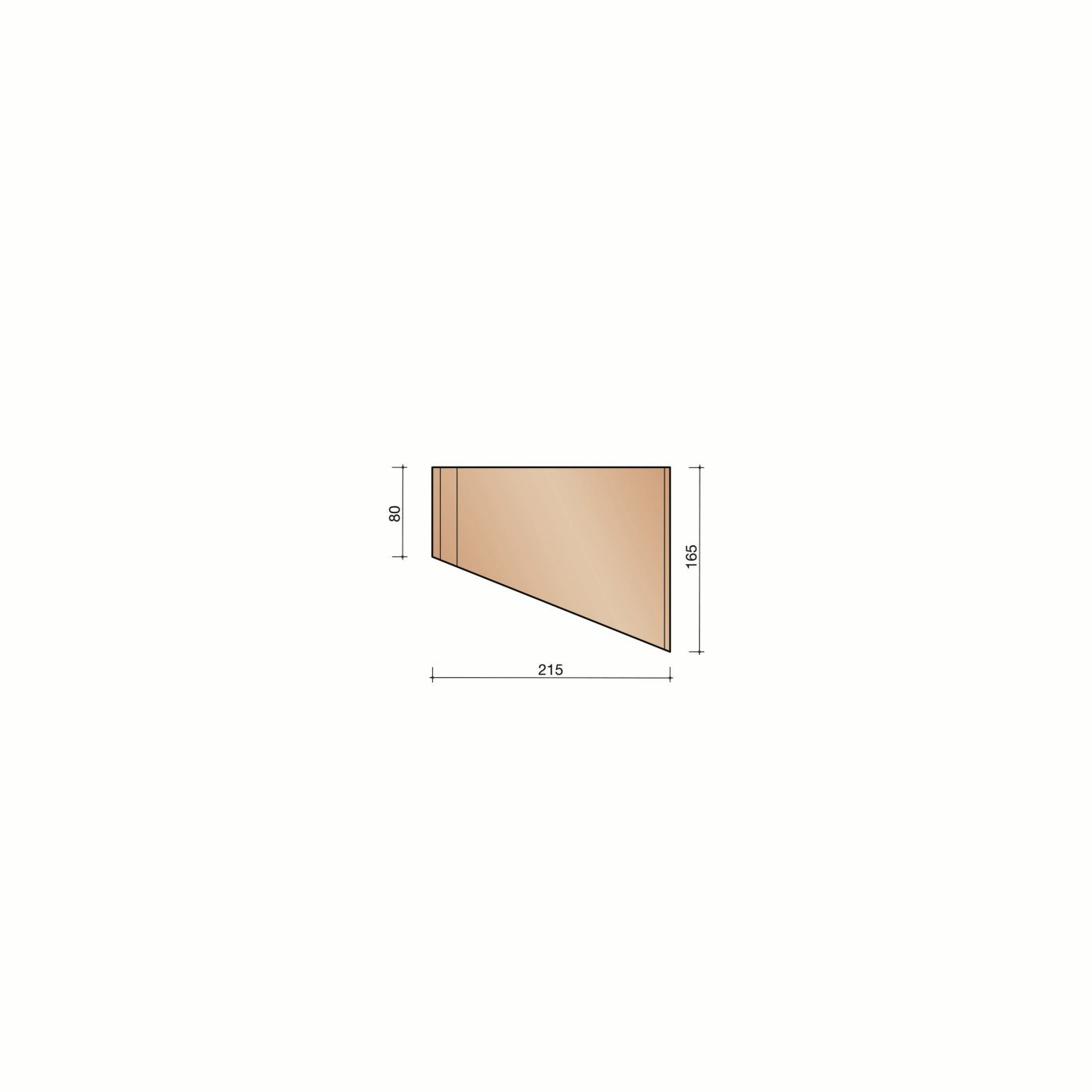 Verstekhoek uitwendig 135 graden 20 mm 215 x 105 x 30 mm
