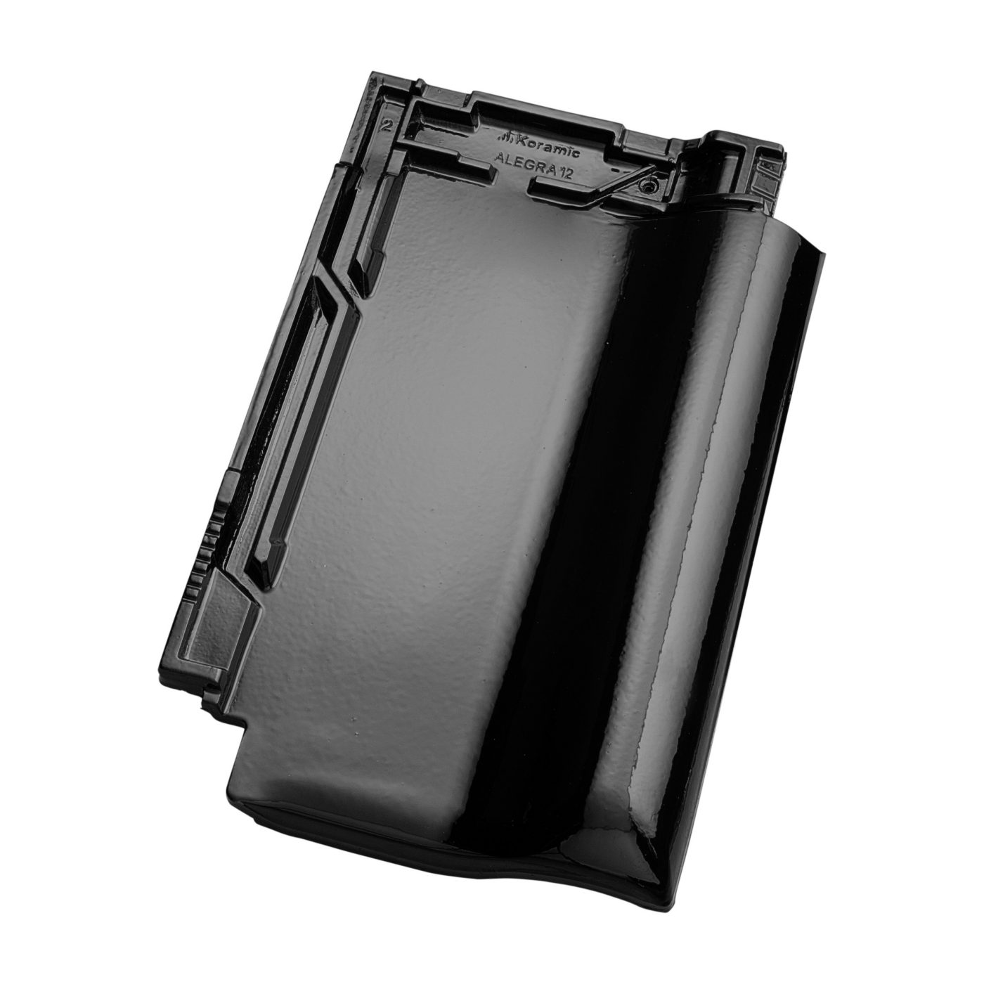 Productshot van de Alegra 12 Zwart Verglaasd Roof Tile