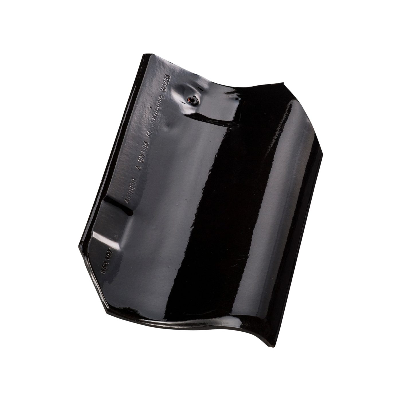 Productshot van de Oude Holle 451 Zwart Verglaasd Dakpan
