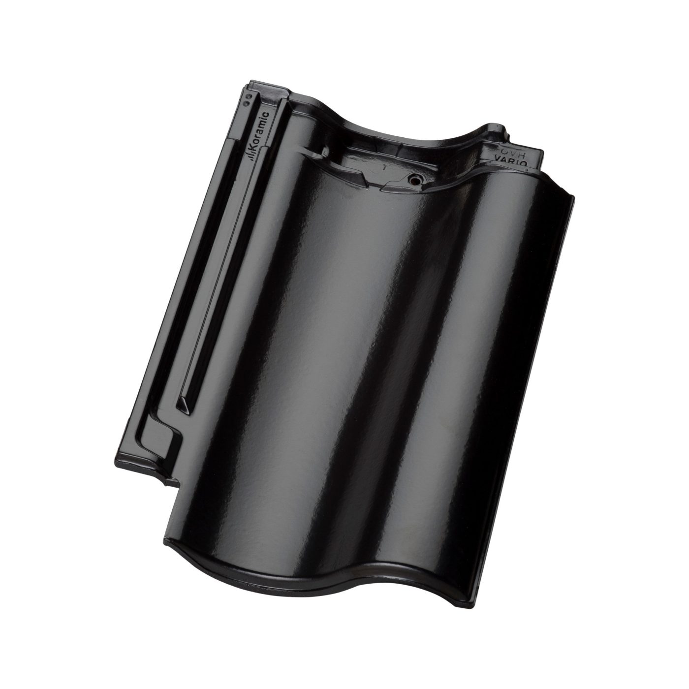 Productshot van de OVH Vario Matzwart Verglaasd Dakpan