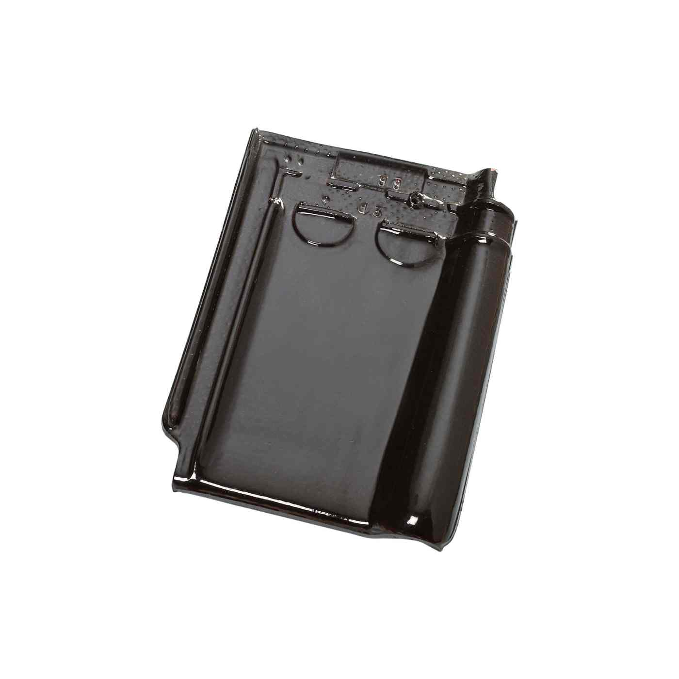 Productshot van de Tuile du Nord 44 Zwart Verglaasd Dakpan