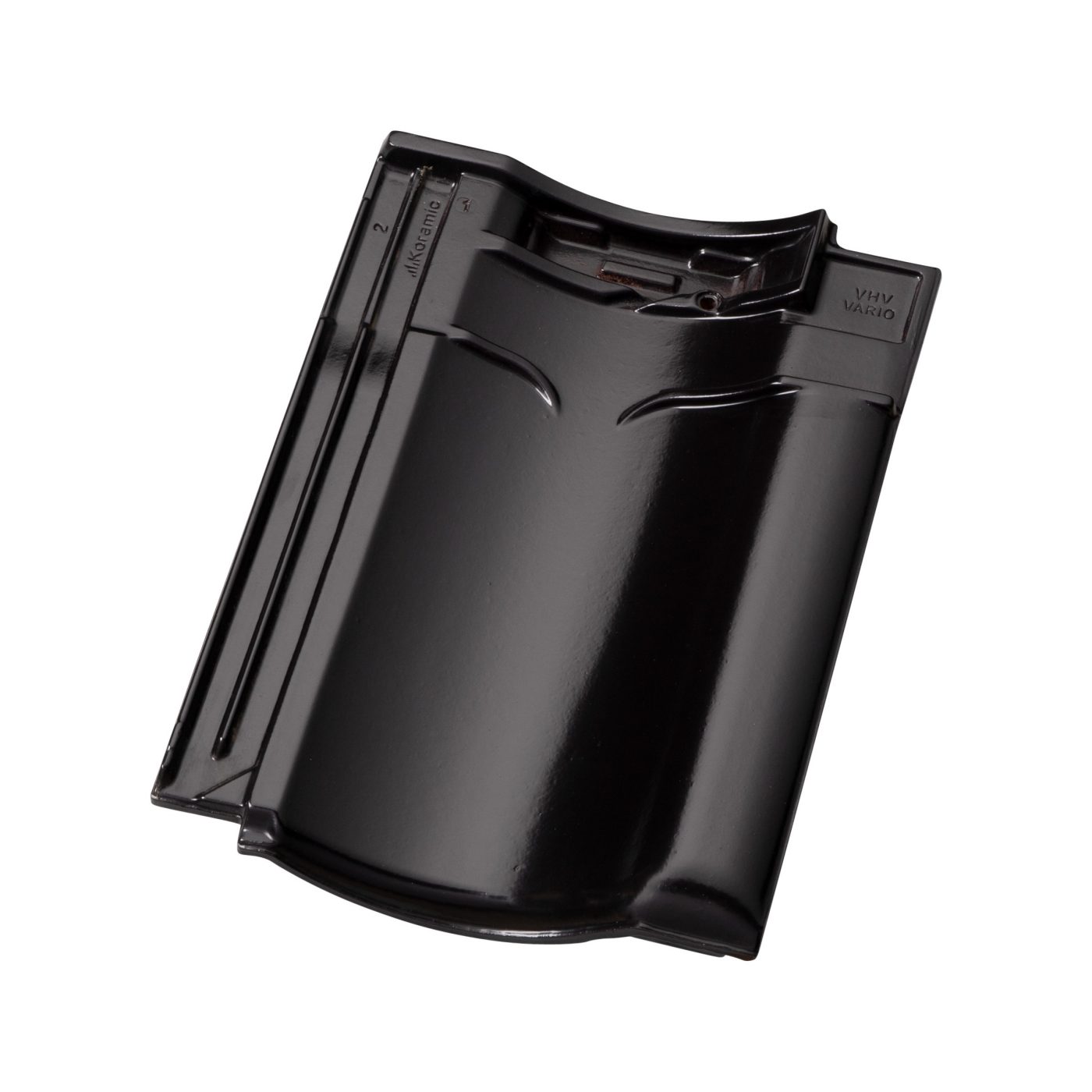 Productshot van de VHV Vario matzwart verglaasd (744) dakpan