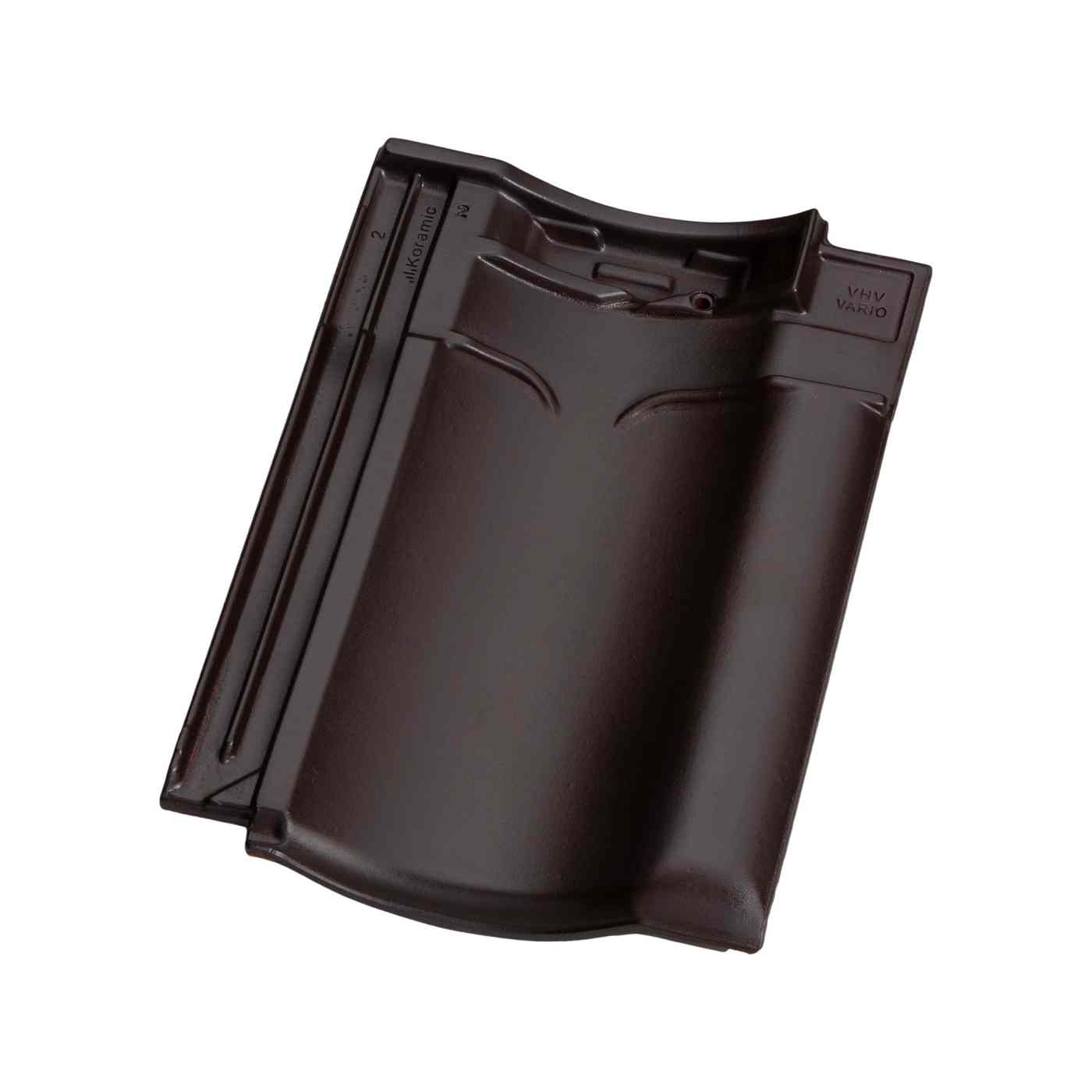 Productshot van de VHV Vario zwart-bruin engobe (737) dakpan