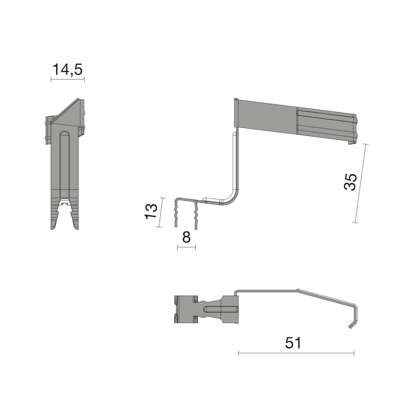 Technical drawing of the Rooftile VHV Klassiek